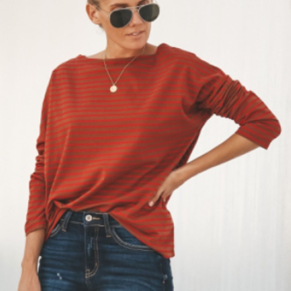 Vici Tops - VICI Gretchen Striped Cotton Top